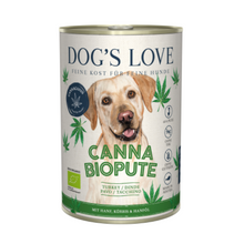 Cargar imagen en el visor de la galería, lata para perros Dogs Love pavo con cáñamo