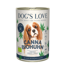 Cargar imagen en el visor de la galería, lata para perros Dogs Love pollo con cáñamo