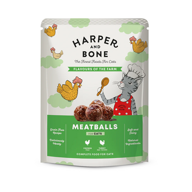 Harper and Bone para gatos - Albóndigas de pollo y pavo