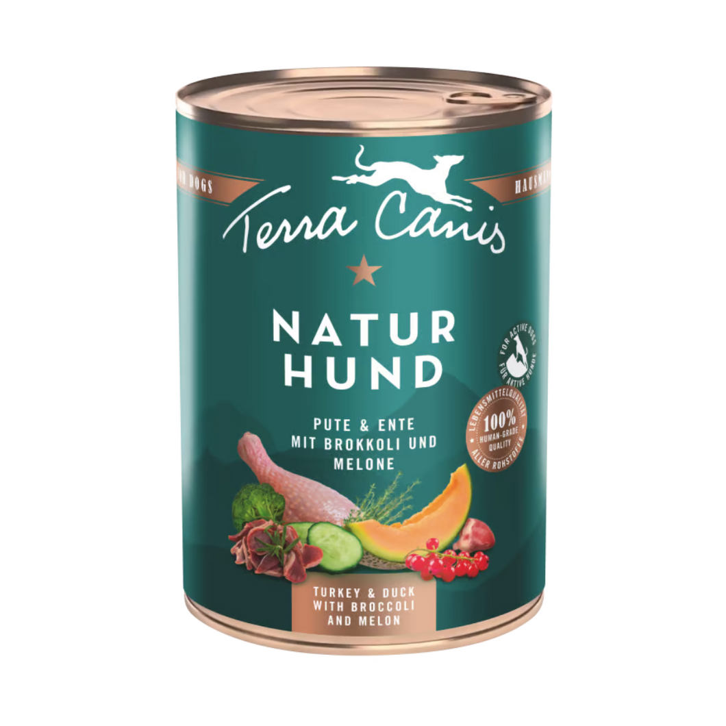 Terra Canis - Naturhund - Lata de pato y pavo con brócoli, melón y grosella