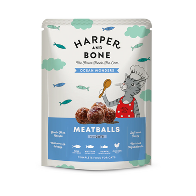 Harper and Bone para gatos - Albóndigas de atún, salmón y pollo