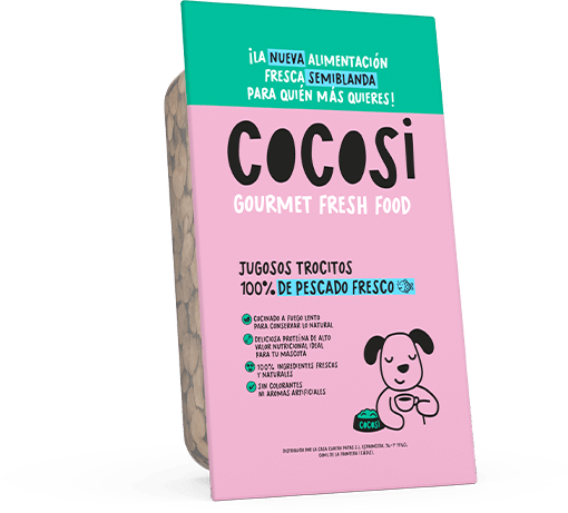 Cocosi semihúmedo - Trocitos de carne para perros - pescado