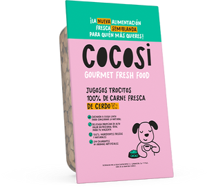 Cocosi semihúmedo - Trocitos de carne para perros - cerdo