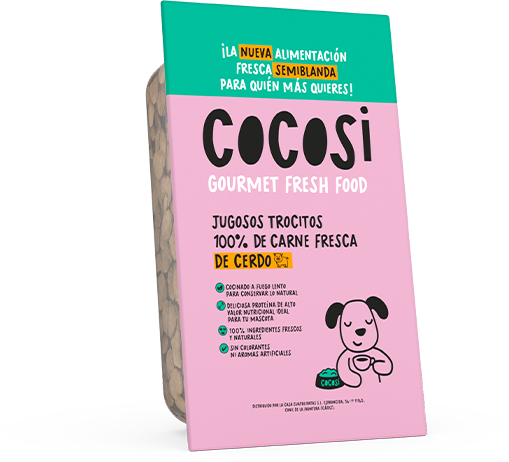 Cocosi semihúmedo - Trocitos de carne para perros - cerdo