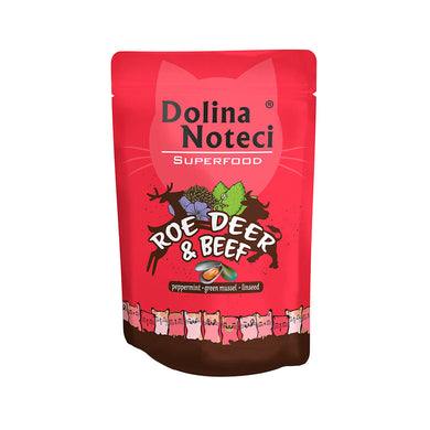 Dolina Noteci Superfood Gatos - Comida húmeda de corzo y vacuno