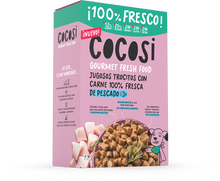 Cargar imagen en el visor de la galería, Cocosi semihúmedo - Trocitos de carne para perros - pescado