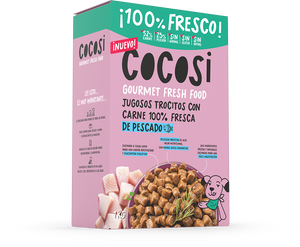 Cocosi semihúmedo - Trocitos de carne para perros - pescado