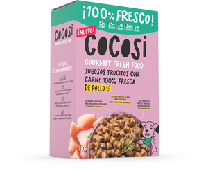 Cocosi semihúmedo - Trocitos de carne para perros - pollo