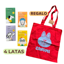 Cargar imagen en el visor de la galería, Pack Canumi - 4 latas + Tote Bag