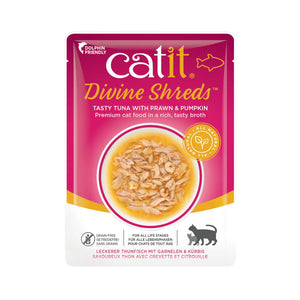 Catit Divine Shreds - Sopa de atún con gambas y calabaza