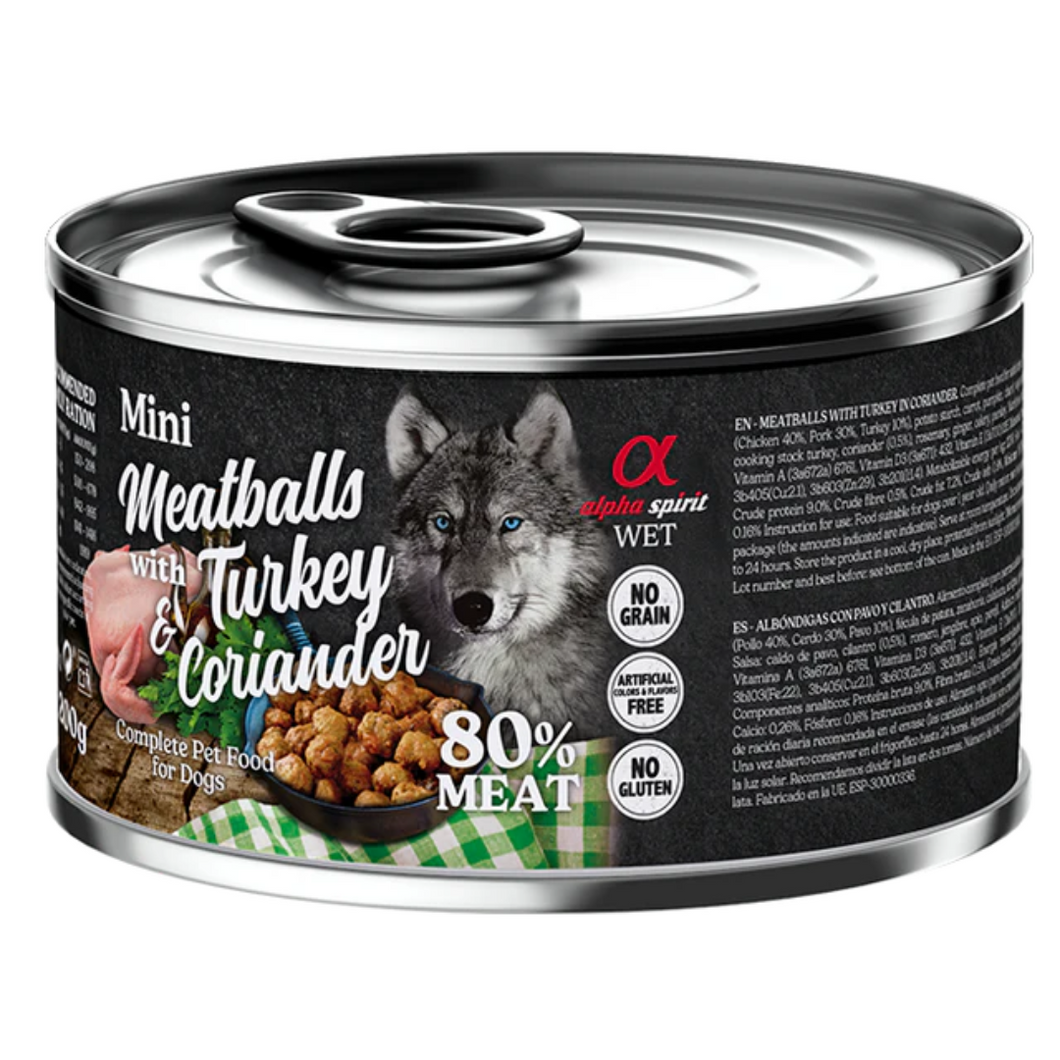 Alpha Spirit - Latas de Albóndigas para perros
