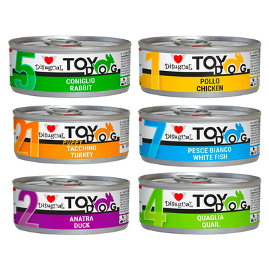 Disugual Toy Raza Mini - Latas de comida húmeda