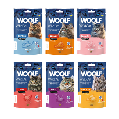 Woolf Wildcat - Snacks semihúmedos para gatos