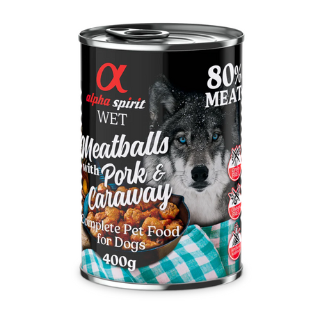 Alpha Spirit Comida Húmeda Sin Cereales Para Perros Pato Con Manzana