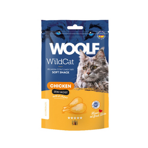 Woolf Wildcat - Snacks semihúmedos de pollo para gatos