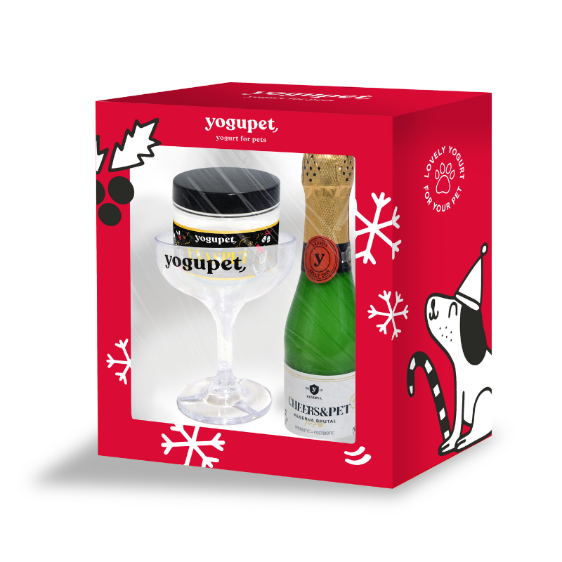 Yogupet Box 4 Navidad - Cheers&Pet + copa + uvaspet