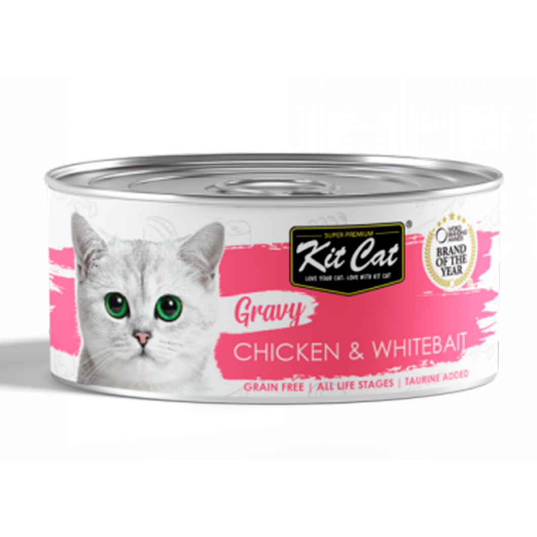 Kit Cat Gravy - Lata de pollo con chanquetes