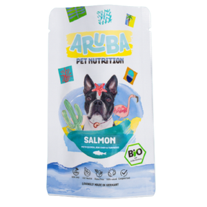 comida húmeda para perros de salmón aruba
