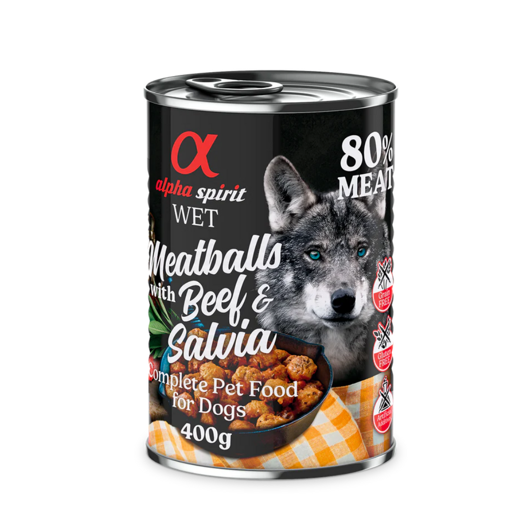 Alpha Spirit - Latas de Albóndigas para perros