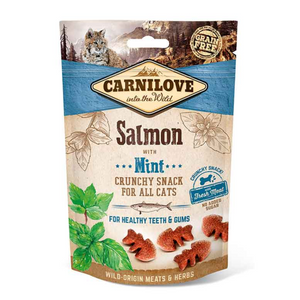 Bocaditos crunchies de salmón con menta para gatos - Tres Trufas
