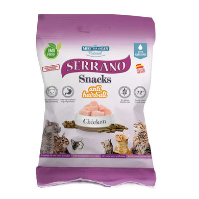 Serrano Snacks para gatos - especial anti bolas de pelo