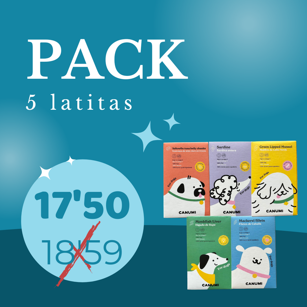 Canumi - Pack 5 latas de pescado