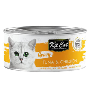 Kit Cat Gravy - Lata de atún y pollo