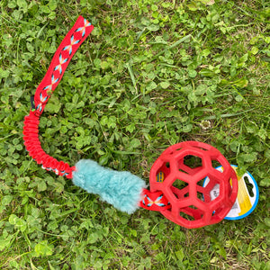 Motivador elástico con pelota de rejas