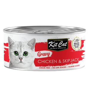 Kit Cat Gravy - Lata de pollo y bonito Skipjack
